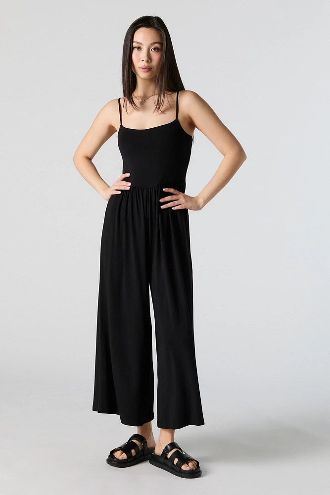 Scoop Neck Wide Leg Jumpsuit