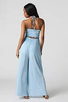 Halter Neck Wide Leg Jumpsuit