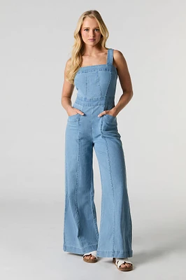 Denim Wide Leg Jumpsuit