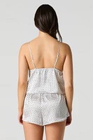 Ensemble pyjama avec camisole en satin et short
