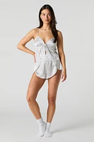 Ensemble pyjama avec camisole en satin et short