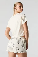 Ensemble pyjama avec t-shirt imprimÃ© doux et short