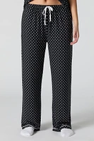 Collared Button-Up Top & Pant 2 Piece Pajama Set