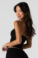 Ribbed Knit Halter Top