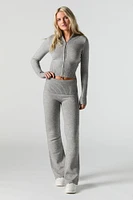 Knit Zip-Up Turtleneck Sweater