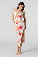 Robe midi asymétrique à surplis