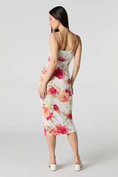 Robe midi asymétrique à surplis