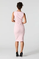 Square Neck Bodycon Midi Dress
