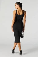 Contour Square Neck Bodycon Midi Dress