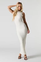 Robe maxi Bodycon texturée sans manche