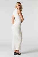 Robe maxi Bodycon texturée sans manche