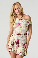 Off Shoulder Ruffle Mini Dress