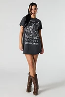 Graphic Mini T-Shirt Dress