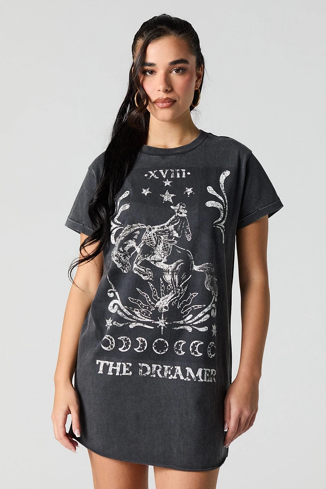 Graphic Mini T-Shirt Dress
