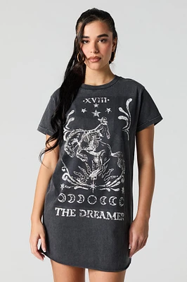 Graphic Mini T-Shirt Dress