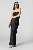 Satin Tube Maxi Dress