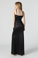 Satin Corset Maxi Dress