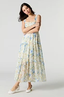 Chiffon Smocked Tiered Maxi Dress