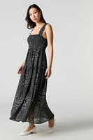 Chiffon Smocked Tiered Maxi Dress