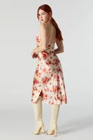 Floral Satin Slip Dress