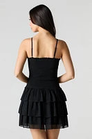 Minirobe volantée smockée