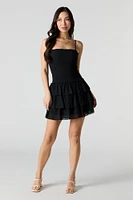 Minirobe volantée smockée
