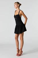 Sweetheart Cut-Out Bubble Hem Mini Dress