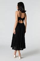 Sweetheart Tie Back Midi Dress