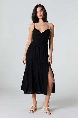 Sweetheart Tie Back Midi Dress