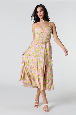 Sweetheart Tie Back Midi Dress