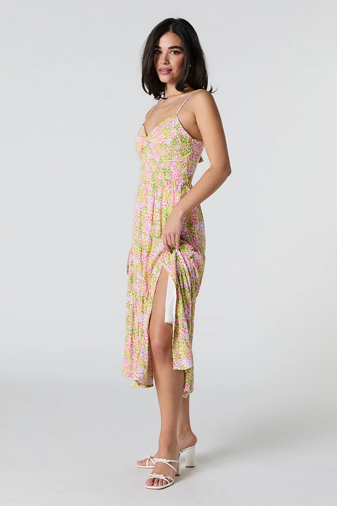 Sweetheart Tie Back Midi Dress