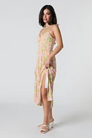 Sweetheart Tie Back Midi Dress