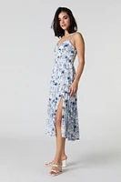 Sweetheart Tie Back Midi Dress