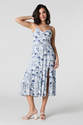 Sweetheart Tie Back Midi Dress