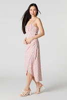 Floral Side Slit Midi Dress