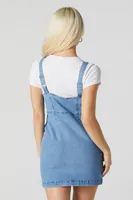 Light Wash Denim Button-Up Mini Dress
