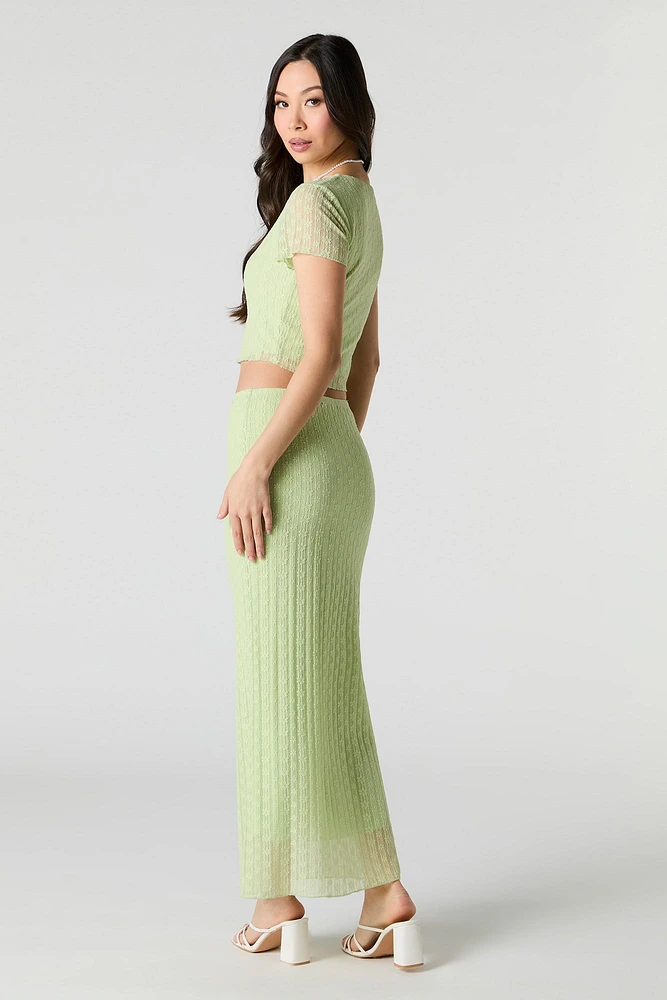Floral Lace Maxi Skirt