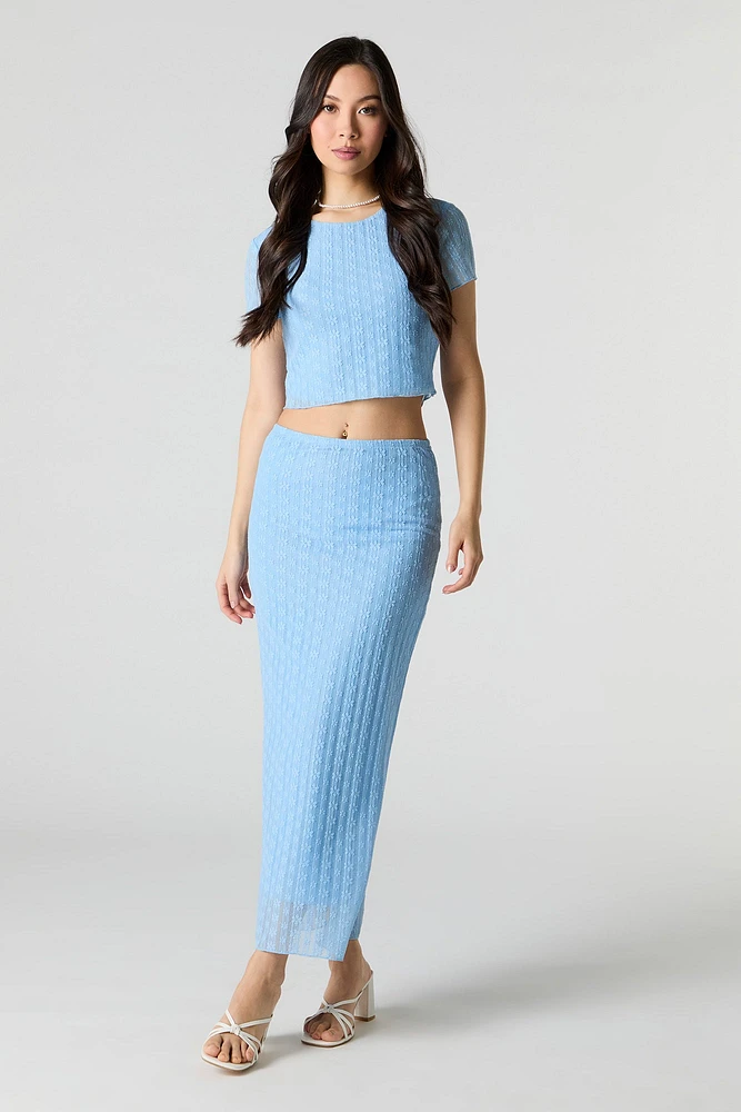 Floral Lace Maxi Skirt