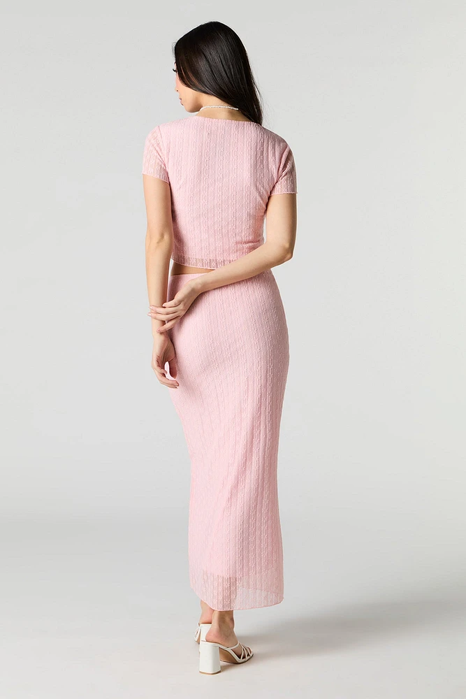Floral Lace Maxi Skirt
