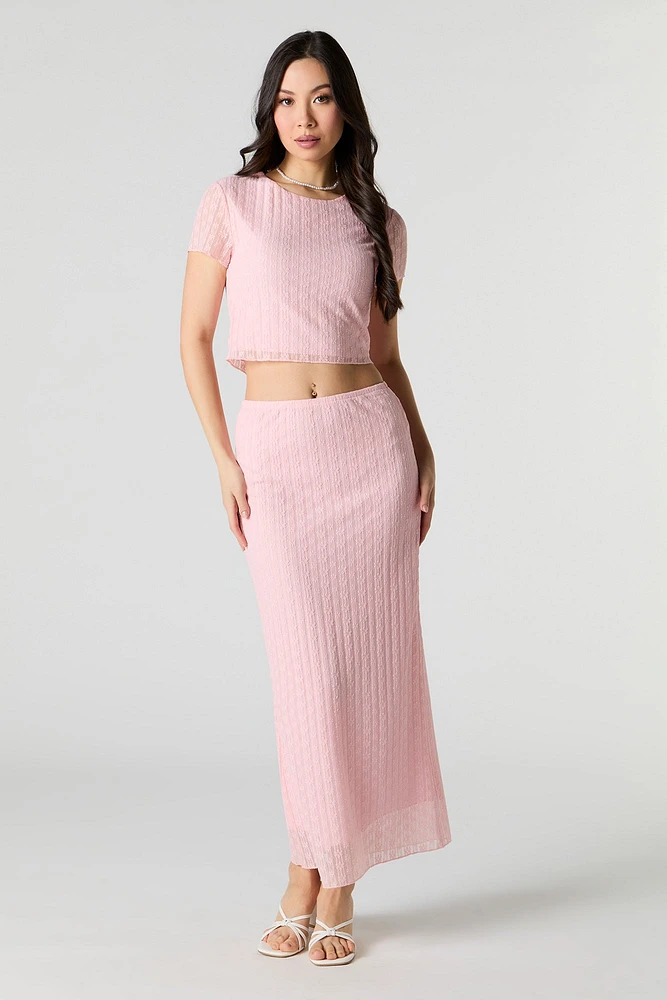 Floral Lace Maxi Skirt