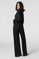 Accordion Pleated Wide Leg Pant