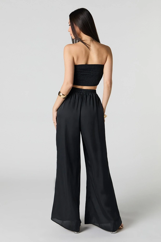 Satin Wide Leg Pant
