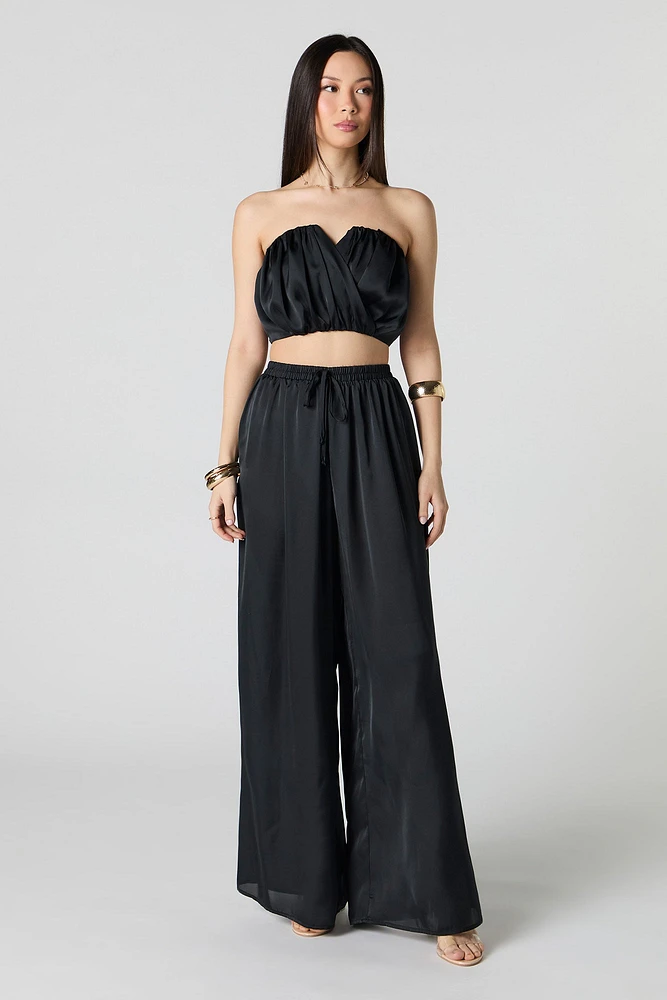 Satin Wide Leg Pant