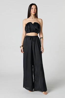 Satin Wide Leg Pant