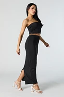 Contour Slit Back Maxi Skirt