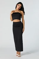 Contour Slit Back Maxi Skirt