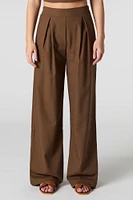 Linen Pleated Wide Leg Pant