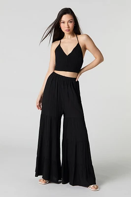 Tiered Wide Leg Pant