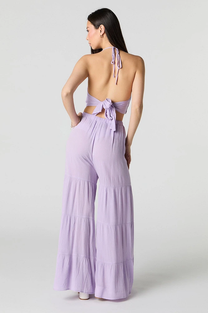 Pantalon à jambe large