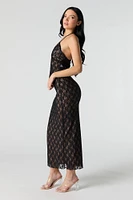 Floral Lace Midi Skirt